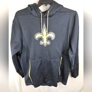 Nike NFL Onfield Apparel New Orlean's Saints Hooded Long Sleeve SweatShirt Sz L
